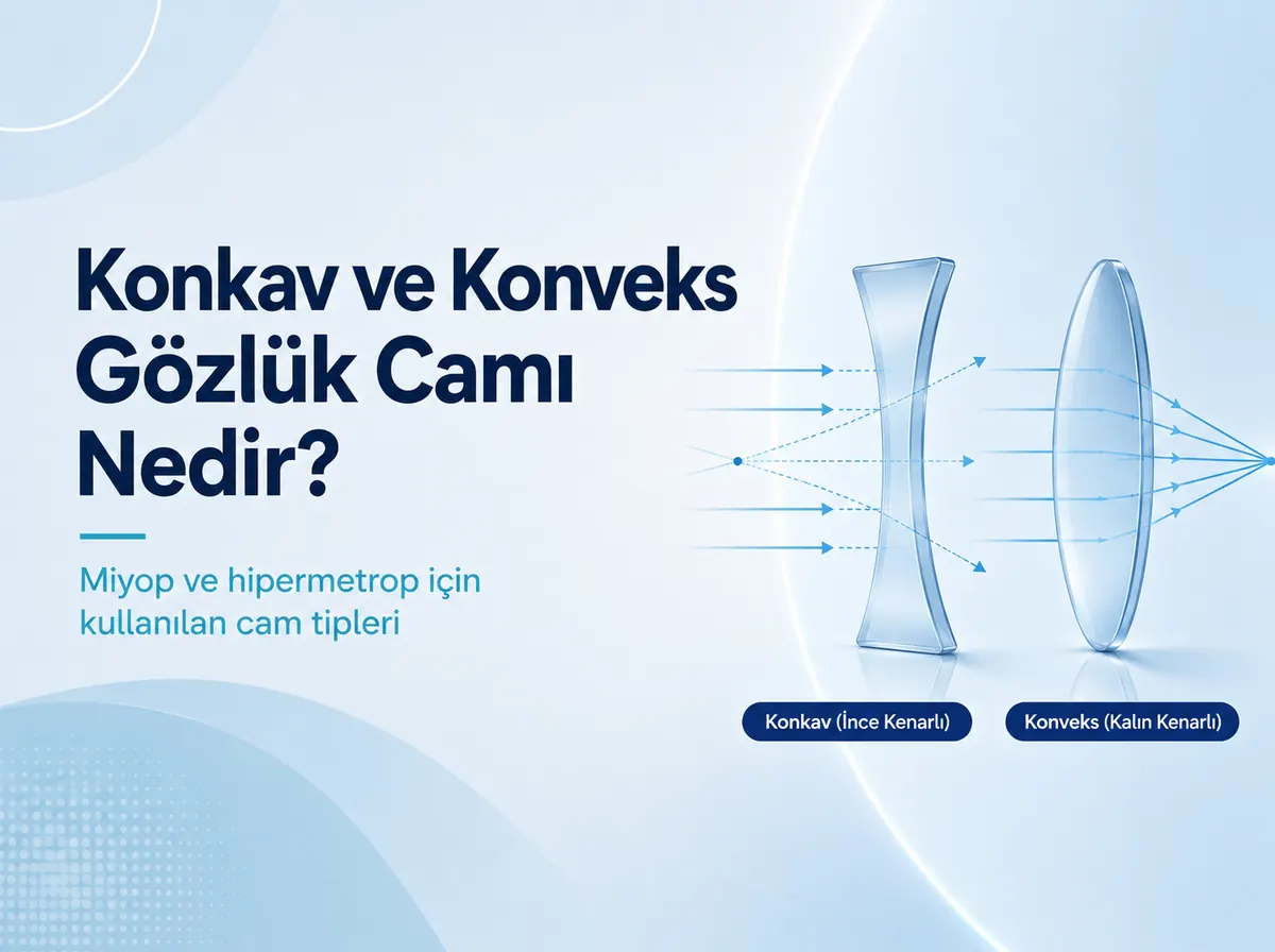 Konkav ve Konveks Gözlük Camı Nedir? Miyop ve Hipermetrop Camları Arasındaki Farklar