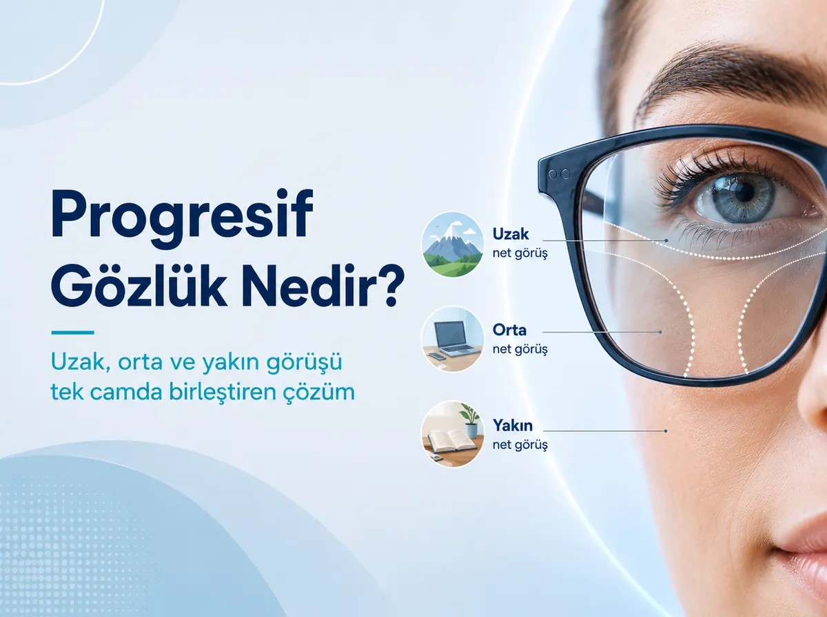 Progresif Gözlük Nedir? Uzak, Orta ve Yakın Görüş İçin Tek Cam Çözümü